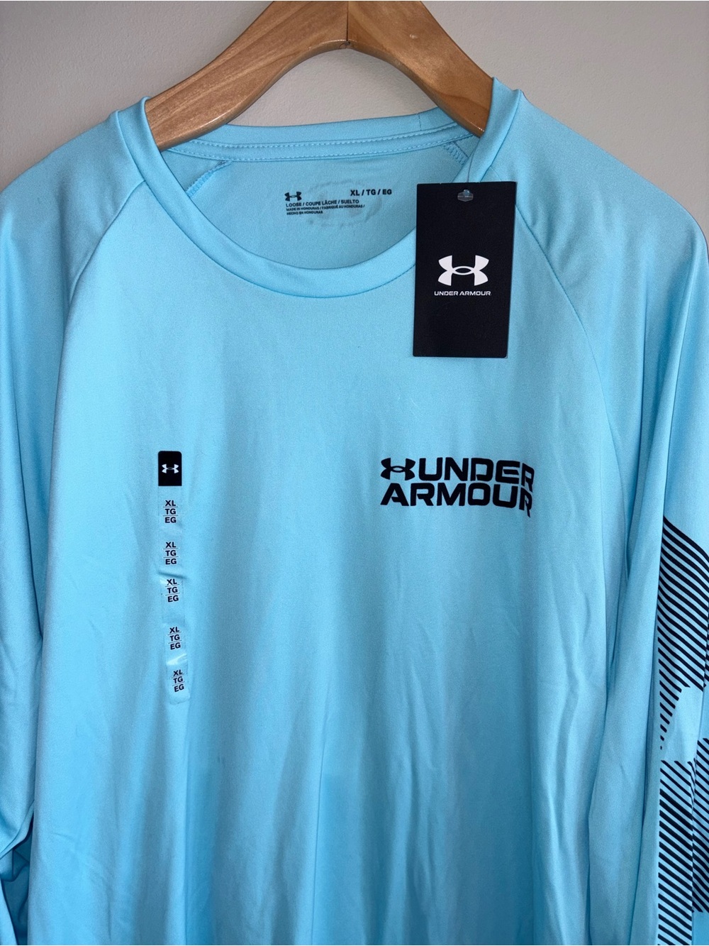 Under Armour Men’s UA Tech Velocity Graphic Long Sleeve XL Blue NWT